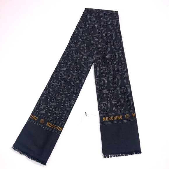 NWT Moschino silk and wool scarf 62” length - Picture 2 of 8